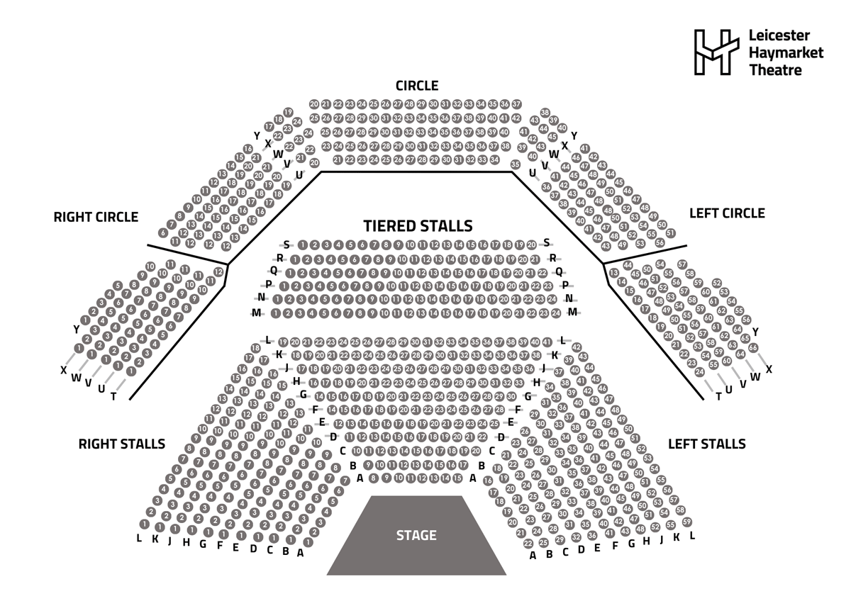 Leicester Haymarket Theatre seating plan image